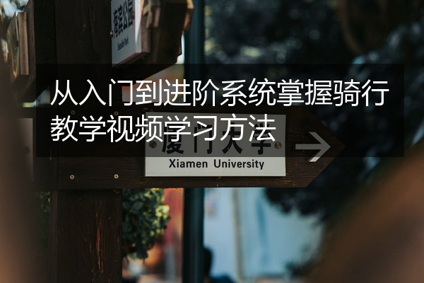 从入门到进阶系统掌握骑行教学视频学习方法